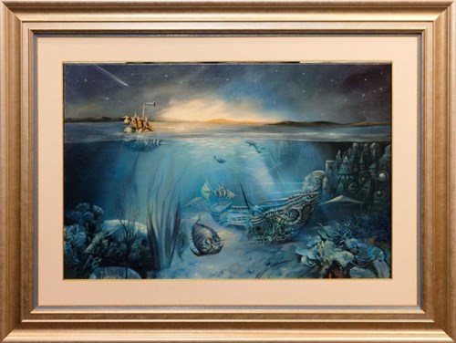 Obraz do salonu artysty Tomasz Sętowski pod tytułem Odkrycie z cyklu zatopione światy