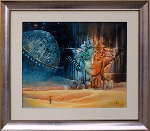 Living room painting by Tomasz Sętowski titled Mirage