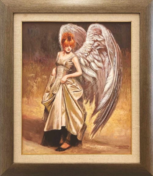 Obraz do salonu artysty Joanna Sierko-Filipowska pod tytułem Anioł w czarnych pantofelkach