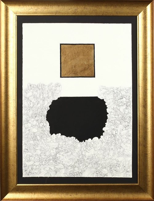 Obraz do salonu artysty Andrzej Strumiłło pod tytułem Morze czarne i złote słońce nad nim