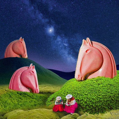 Obraz do salonu artysty Paulina Zalewska pod tytułem Three pink horses