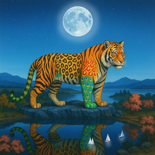 Obraz do salonu artysty Paulina Zalewska pod tytułem W oczach tygrysa