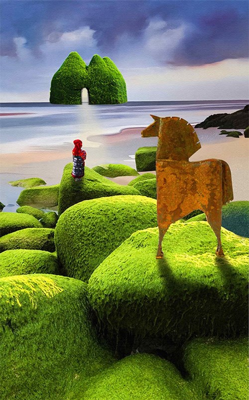 Obraz do salonu artysty Paulina Zalewska pod tytułem Zielona brama
