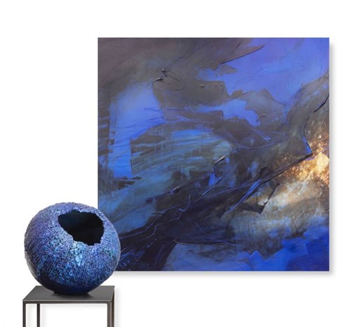 Obraz do salonu artysty Joanna Roszkowska pod tytułem Due Vente loku (obraz i rzeźba)