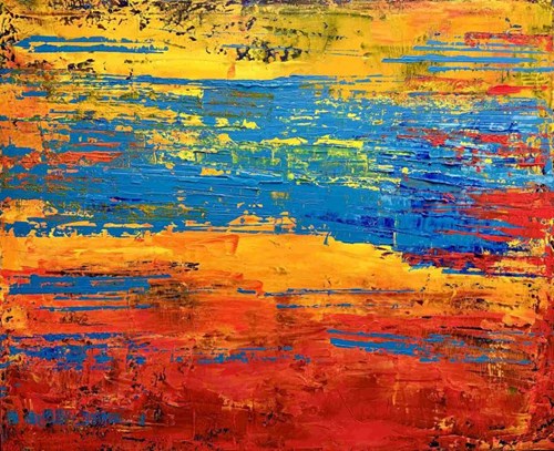 Living room painting by Gossia Zielaskowska titled Summer Vibes