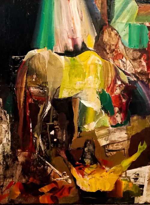 Obraz do salonu artysty Tomasz Tobolewski pod tytułem Nawrócenie Szawła wg Caravaggio