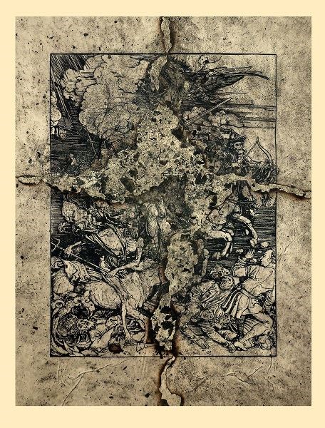 Living room print by Andrzej Dudek-Dürer titled Burnt Apocalypse ver III