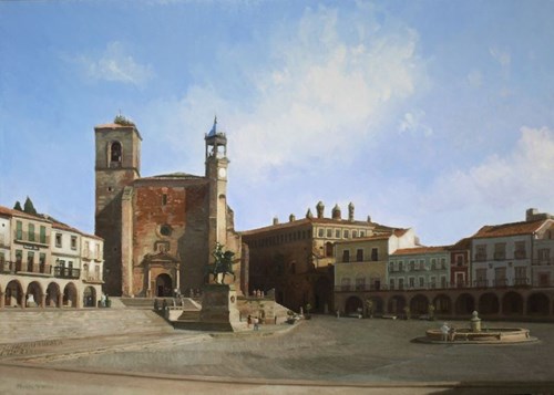 Obraz do salonu artysty Michał Janicki pod tytułem Plaza Mayor de Trujillo