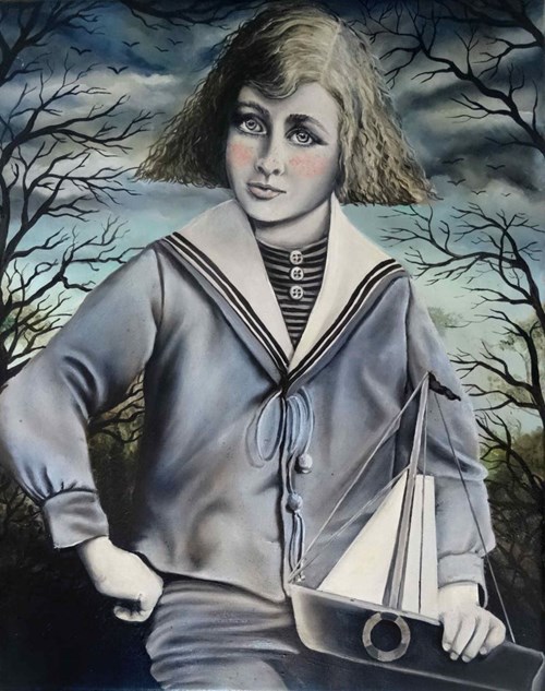 Living room painting by Marta Julia Piórko titled Young Sailor