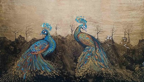 Obraz do salonu artysty Mariola Świgulska pod tytułem Góra ptasich królów