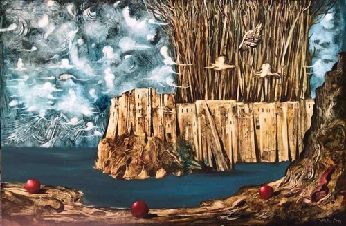 Obraz do salonu artysty Andras Gyorfi pod tytułem Wyspa mojej Duszy