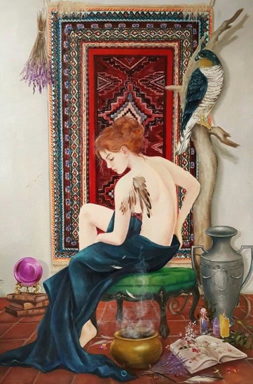 Obraz do salonu artysty Patrycja Kruszyńska-Mikulska pod tytułem WITCHCRAFT