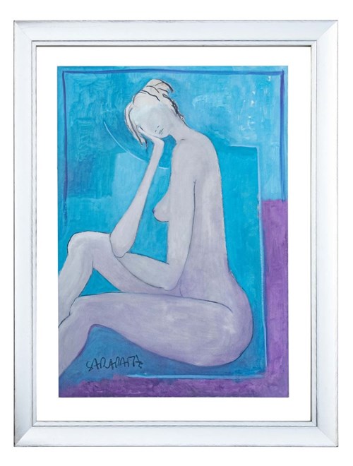 Living room painting by Joanna Sarapata titled Nude (Dreamy)