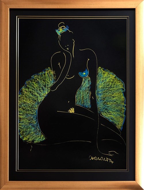 Living room painting by Joanna Sarapata titled Female Nude 3