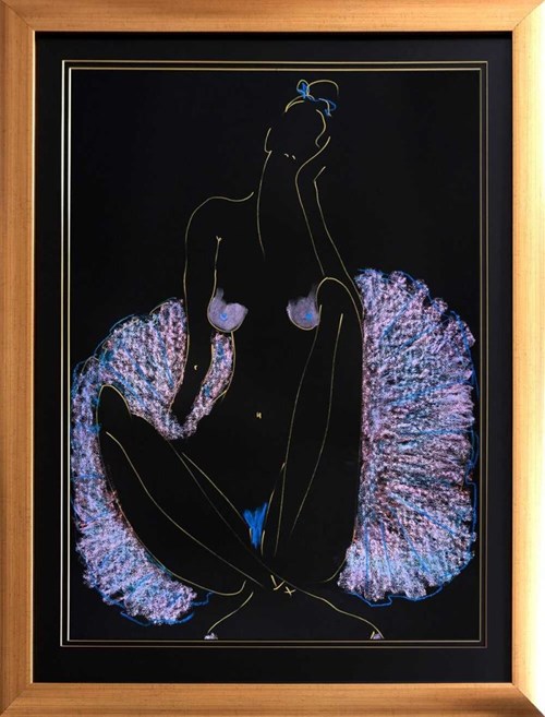 Living room painting by Joanna Sarapata titled Female Nude 2