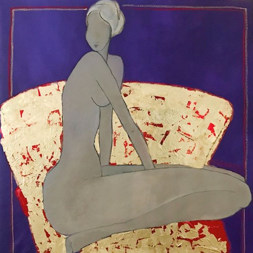 Obraz do salonu artysty Joanna Sarapata pod tytułem Ecole de Paris na fotelu