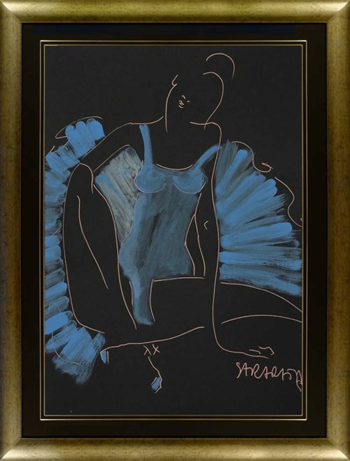 Obraz do salonu artysty Joanna Sarapata pod tytułem Portret tancerki w błękitnej sukience