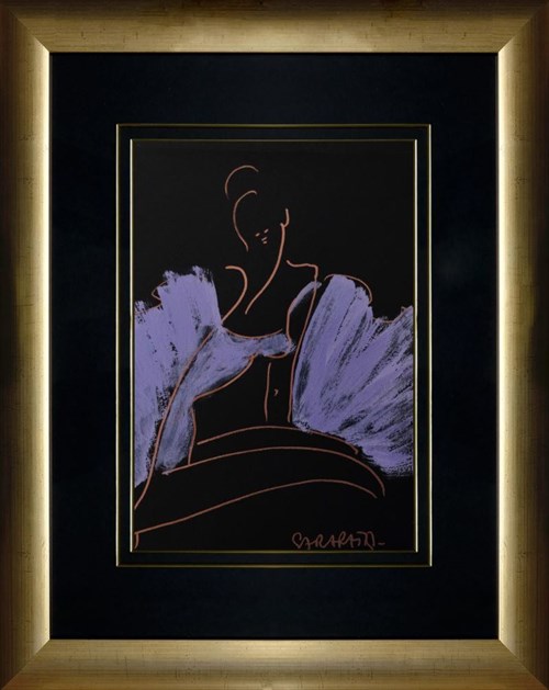 Obraz do salonu artysty Joanna Sarapata pod tytułem Szkic - Tancerka w fiolecie