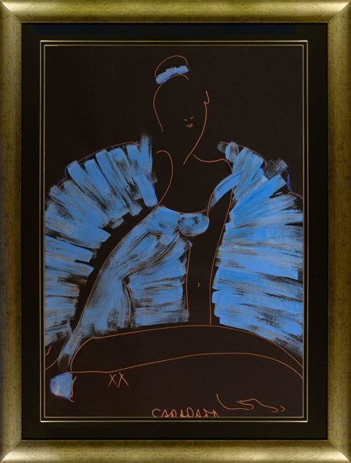 Obraz do salonu artysty Joanna Sarapata pod tytułem Dziewczyna w niebieskiej sukience