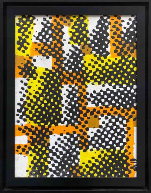 Obraz do salonu artysty Piotr Młodożeniec pod tytułem Żółty, ugier, pomarańcz mały