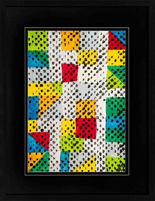 Living room painting by Piotr Młodożeniec titled Abstract Composition