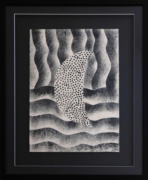 Obraz do salonu artysty Piotr Młodożeniec pod tytułem Kompozycja abstrakcyjna z księżycem