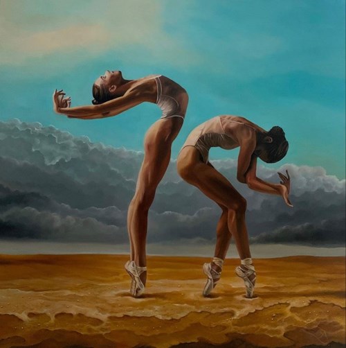 Obraz do salonu artysty Andrzej Sajewski pod tytułem Dancing in the Golden Sun