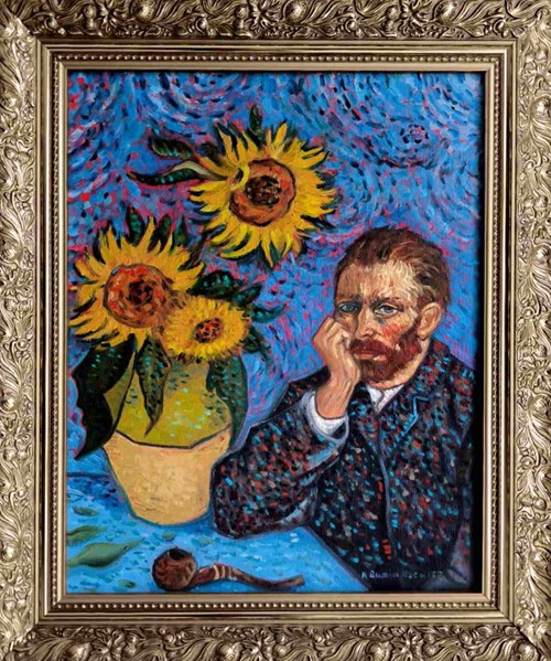 Obraz do salonu artysty Krystyna Ruminkiewicz pod tytułem Fajka van Gogha