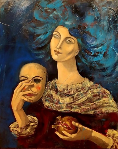 Obraz do salonu artysty Krystyna Ruminkiewicz pod tytułem Alegoria udawania