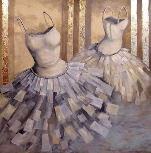 Obraz do salonu artysty Krystyna Ruminkiewicz pod tytułem Toskańskie sukienki