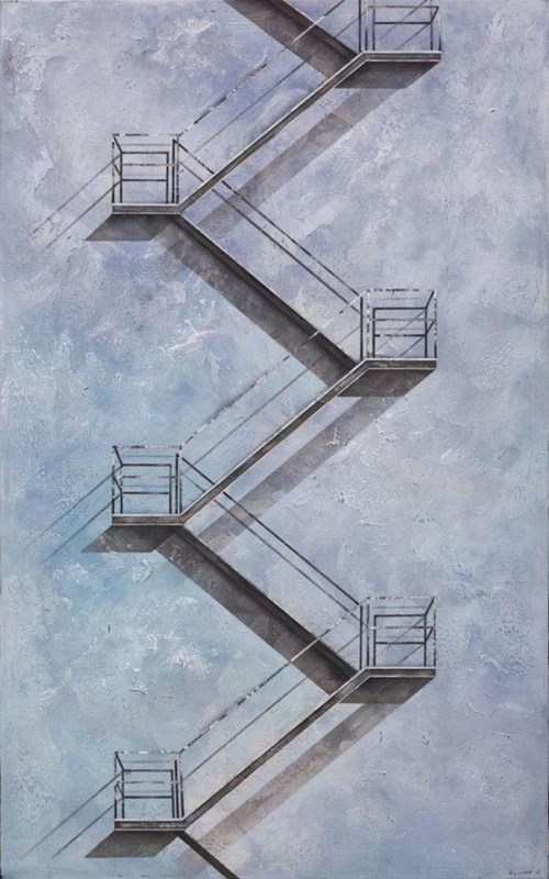 Living room painting by Sonia Ruciak titled Stairs