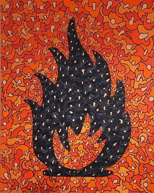 Obraz do salonu artysty Krzysztof Arszennik pod tytułem Give me a Fire