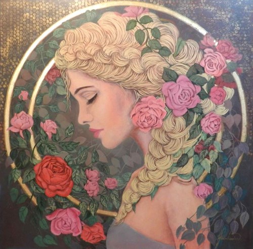 Obraz do salonu artysty Jolanta Frankiewicz pod tytułem Zapach róży