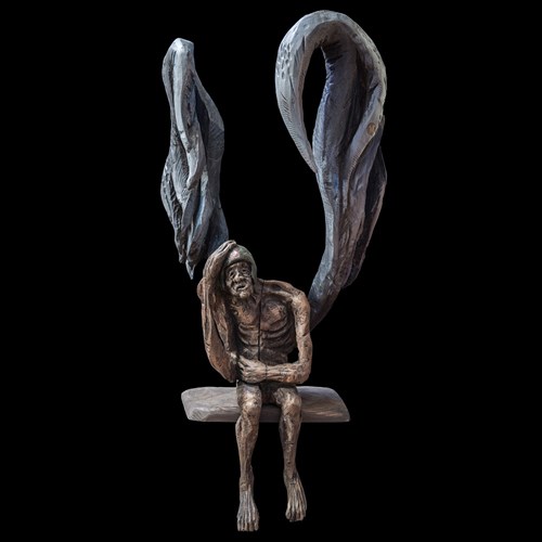 Rzeźba do salonu artysty Marcin Myśliwiec pod tytułem Polski anioł