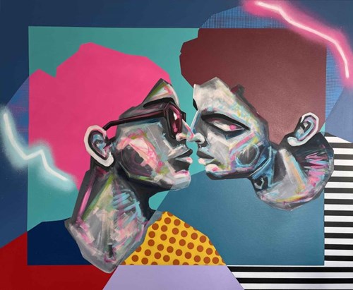 Obraz do salonu artysty Sławomir Danielski pod tytułem Pocałunek