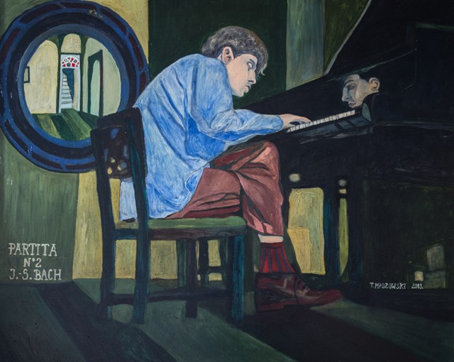 Living room painting by Tomasz Mrozowski titled Partita II J.S.Bach