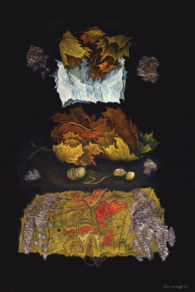 Living room painting by Antoni Kowalski titled Tree of life - autumn