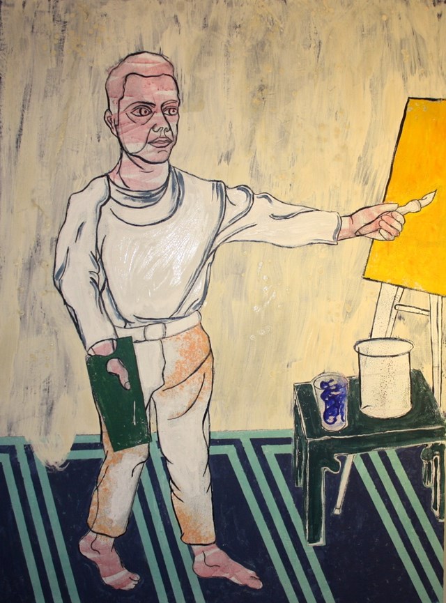 Obraz do salonu artysty Mariusz Drabarek pod tytułem ''Malarz" - (autoportret) . 