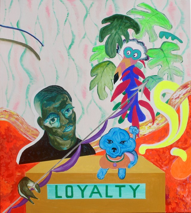 Living room painting by Mariusz Drabarek titled ''Loyalty''