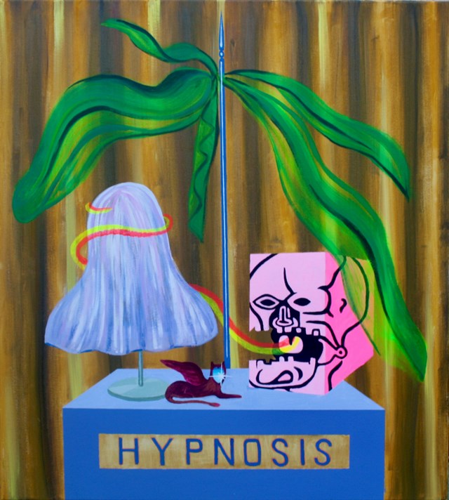 Living room painting by Mariusz Drabarek titled ''Hypnosis''
