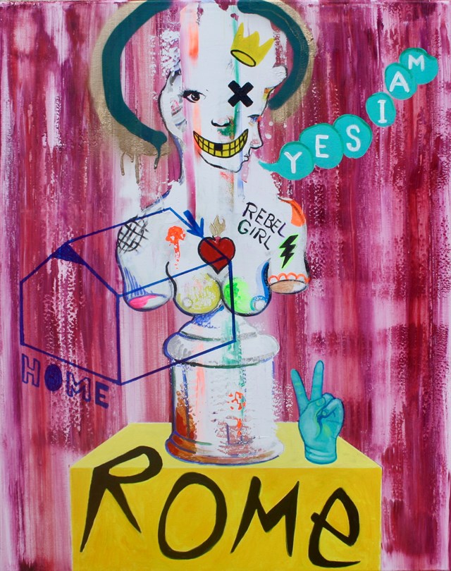 Living room painting by Mariusz Drabarek titled ''Rome''