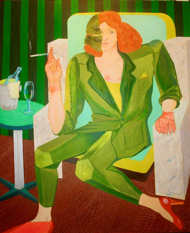 Living room painting by Mariusz Drabarek titled 'Exaltation''