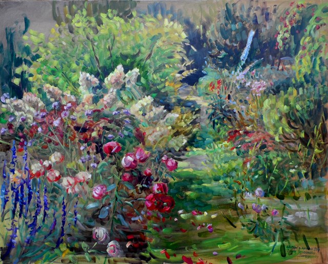 Obraz do salonu artysty Dorota Goleniewska-Szelągowska pod tytułem Wrzesień w ogrodzie