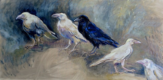 Obraz do salonu artysty Dorota Goleniewska-Szelągowska pod tytułem Biały kruk