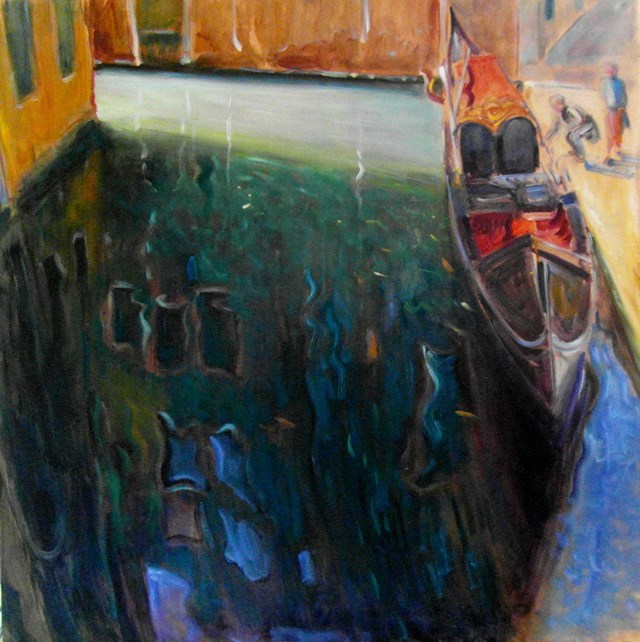 Living room painting by Dorota Goleniewska-Szelągowska titled Venice