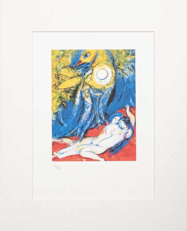 Living room print by Marc Chagall titled Arabian Nights 210/333