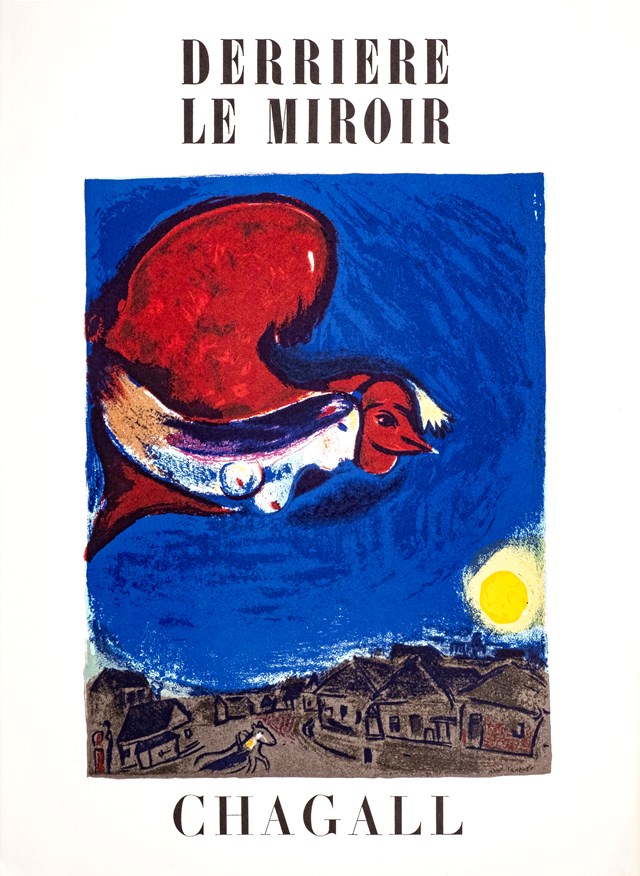 Living room print by Marc Chagall titled Cover of "Derriere le Miroir, No. 27/28"