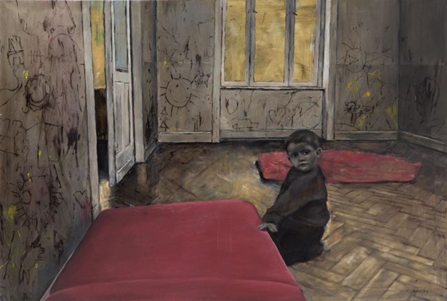 Living room painting by Teresa Legierska titled Leave room for miracles