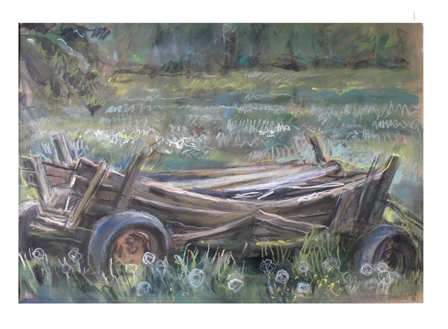 Obraz do salonu artysty Lidia Snitko-Pleszko pod tytułem stary wóz
