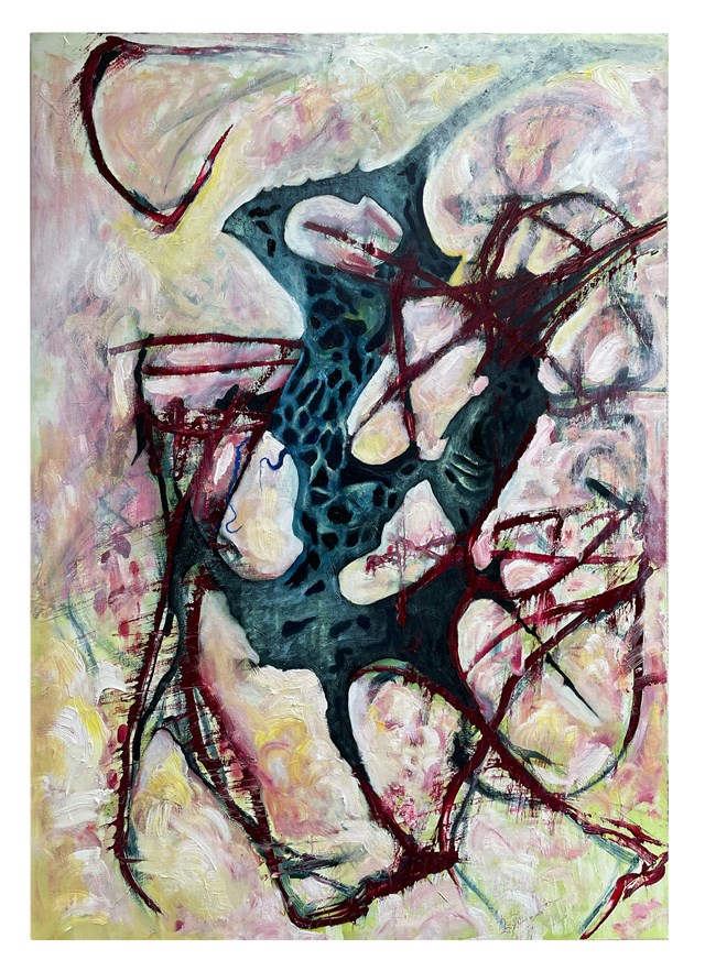 Living room painting by Jan Gostyński titled Spectre IV